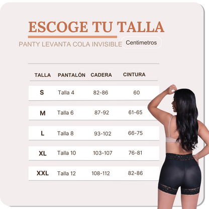 PANTY LEVANTA COLA INVISIBLE+ ENVÍO GRATIS